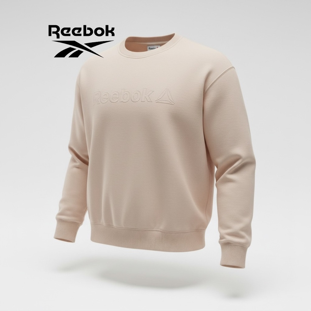 Reebok Men’s Crewneck Sweatshirt in Light Beige